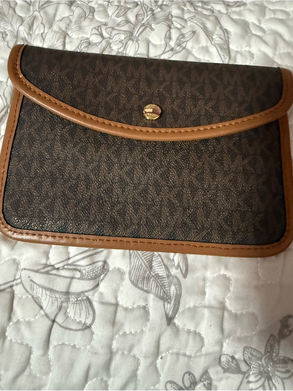 Brown Canvas & Tan Trim Women’s/Men's Travel Pouch